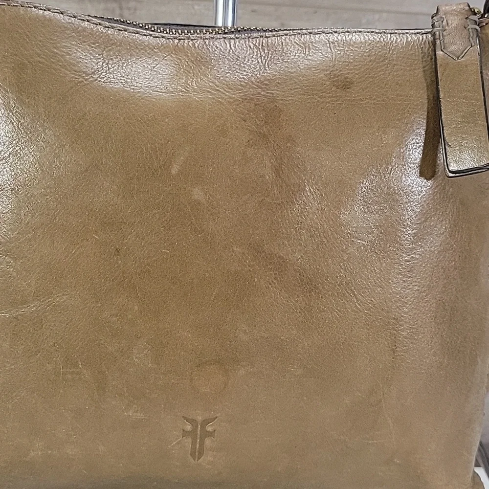 Frye Light Brown Leather Crossbody Bag